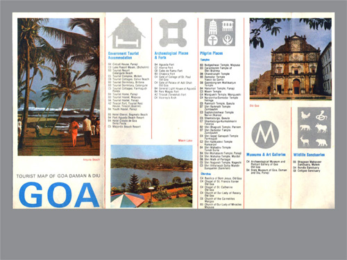 tourist map of goa. 1983 gt; Tourist Map of Goa,